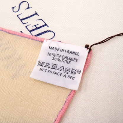 Hermes Carre Geant Carre 140 MORS A Jouets Horsebit Cashmere Silk Black Scarf