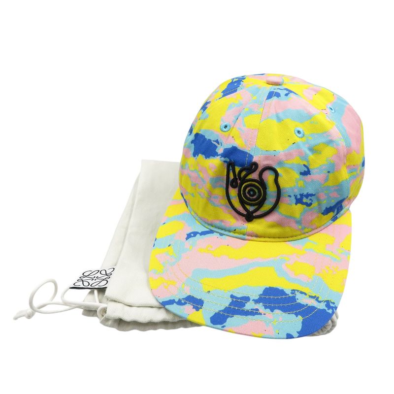 Loewe EYE Nature Baseball Cap Cotton Silver Hardware Multicolor 0570 Loewe