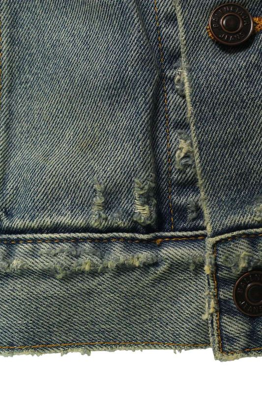 Balenciaga 727840 Tnw01 Destroyed Denim Jacket Men's 1