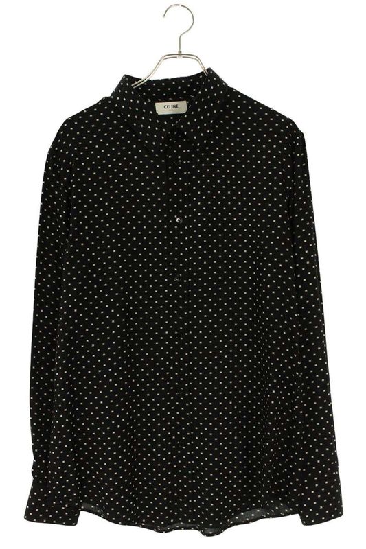 Celine 2c813313v Trinh Onf All Over Rayon Long Sleeve Shirt Men 39