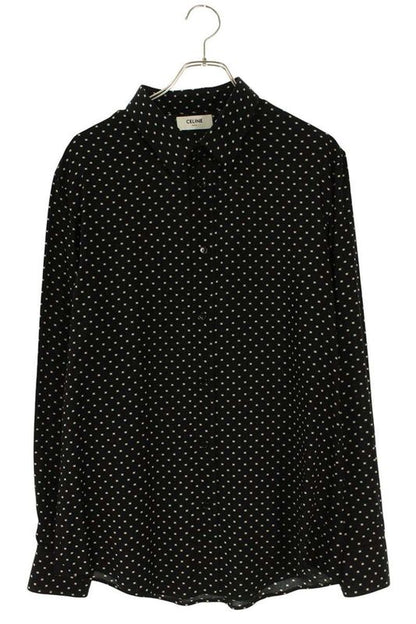 Celine 2c813313v Trinh Onf All Over Rayon Long Sleeve Shirt Men 39