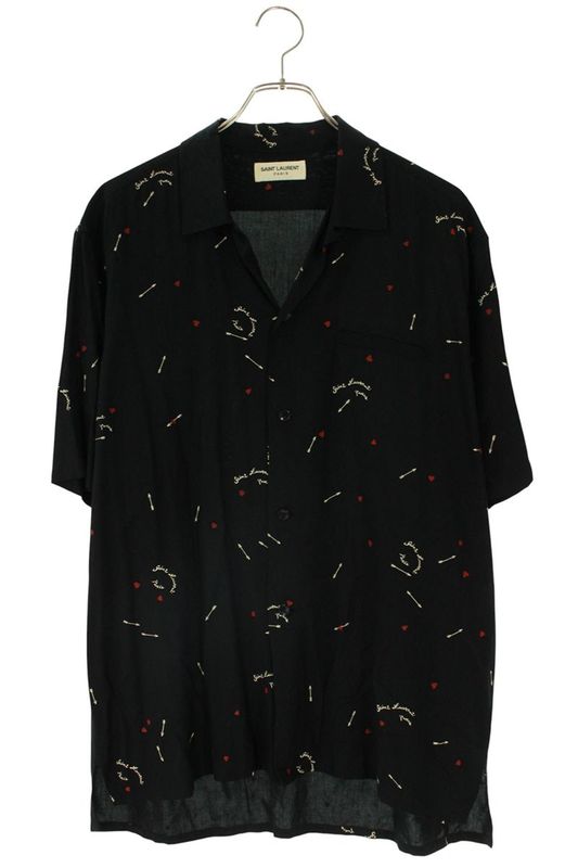 Saint Laurent Paris 531956 Y2d48 Cupid Print Short Sleeve Shirt Men 40