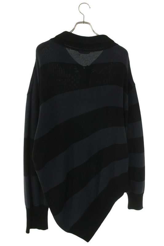 Balenciaga 657397 T3197 Polo Stripe Cotton Knit Men's XS