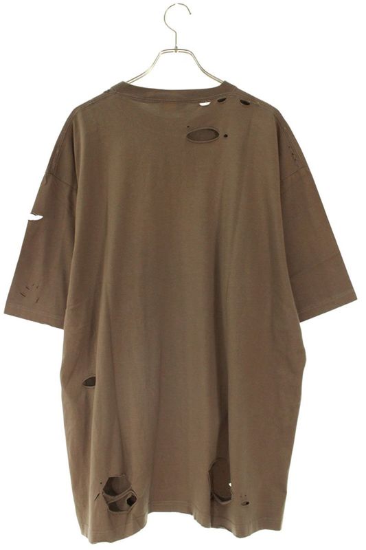 Balenciaga 651795 Tkvb8 Destroyed Logo Print T-shirt Men's S