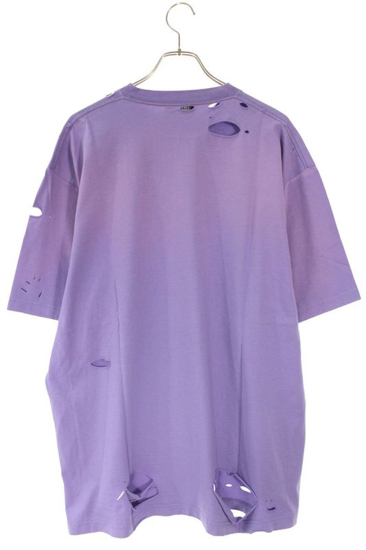 Balenciaga 651795 Tkvb8 Destroyed Logo Print T-shirt Men's XXS