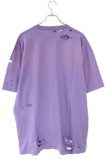 Balenciaga 651795 Tkvb8 Destroyed Logo Print T-shirt Men's XXS