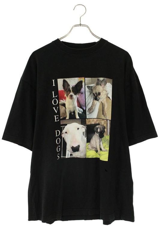 Balenciaga 641532 Tjvh1 I LOVE DOGS Print T-shirt Men's XS