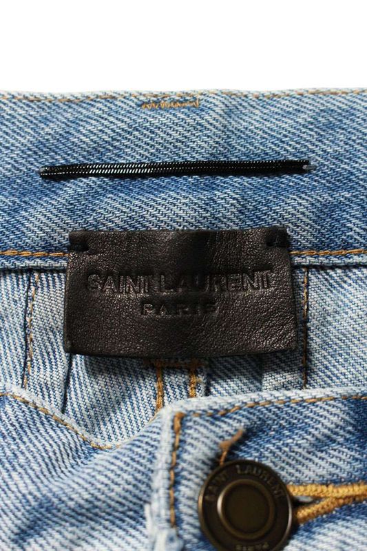 Saint Laurent Paris 447184 Y372l Washed Denim Pants Men's 26