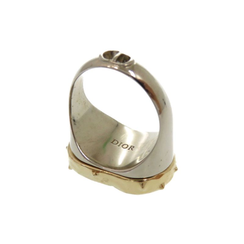Christian Dior CD Floral Ring Metal Gold Silver Accessories 2327 Christian Dior