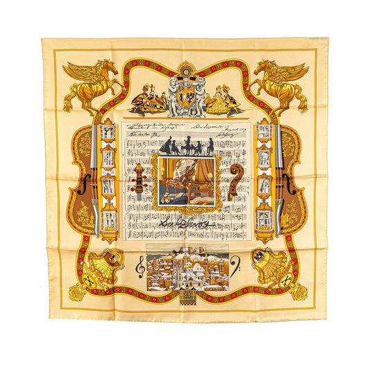 Hermes Carré 90 In Salzburg At Salzburg Yellow Multicolor Silk Ladies Hermes
