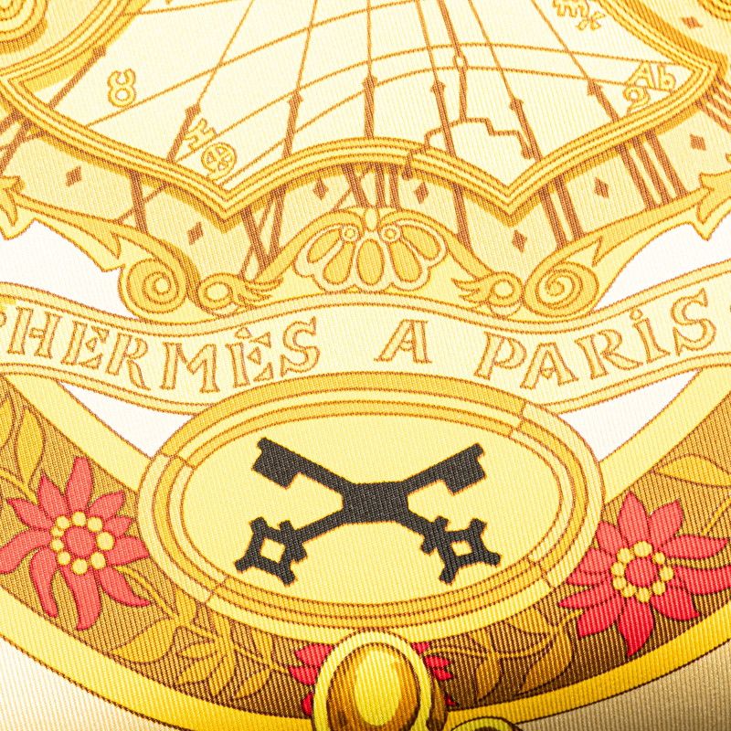 Hermes Carré 90 In Salzburg At Salzburg Yellow Multicolor Silk Ladies Hermes