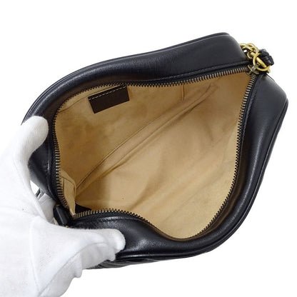 Gucci Bag Women's Brand Shoulder Bag GG Marmont Leather Black 447632 Quilted