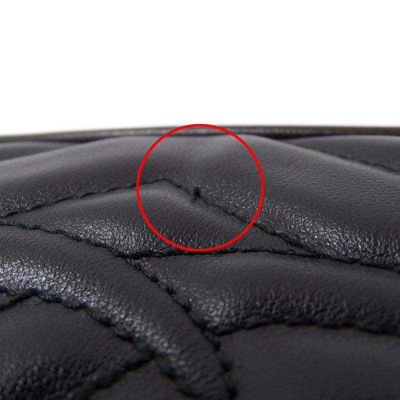 Gucci Bag Women's Brand Shoulder Bag GG Marmont Leather Black 447632 Quilted