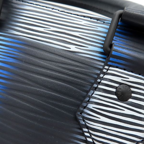 Louis Vuitton 2way Bag Sac Plastic Cross Leather Damierash Blue Gradient Black