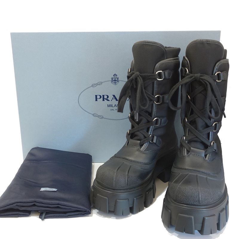 Prada Monolith Boots 1u363m 37 Notation JP Approx 23.5-24cm (9.45in)