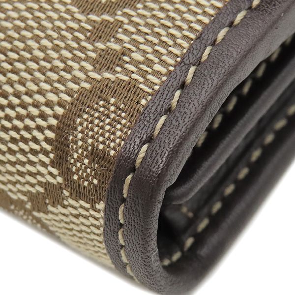 Gucci Long Wallet Lovely Heart GG Canvas Beige and Ebony Gold Hardware Brown