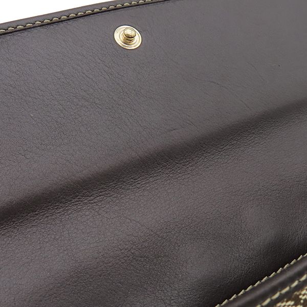 Gucci Long Wallet Lovely Heart GG Canvas Beige and Ebony Gold Hardware Brown