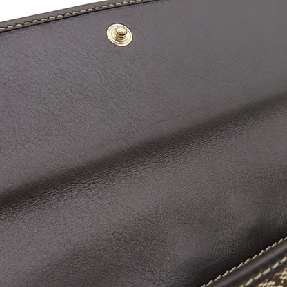 Gucci Long Wallet Lovely Heart GG Canvas Beige and Ebony Gold Hardware Brown