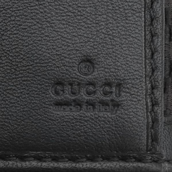 Gucci Long Wallet Diamante Fabric Leather Wool Black and Brown Gold Hardware