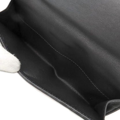 Gucci Long Wallet Diamante Fabric Leather Wool Black and Brown Gold Hardware