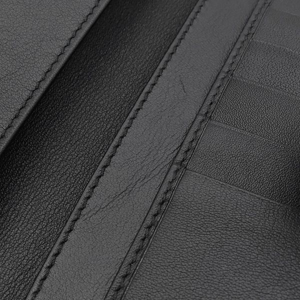 Gucci Long Wallet Diamante Fabric Leather Wool Black and Brown Gold Hardware