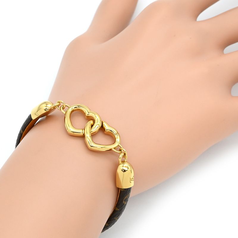 Louis Vuitton Bracelet Say Yes Monogram Canvas Monogram Gold Hardware Brown