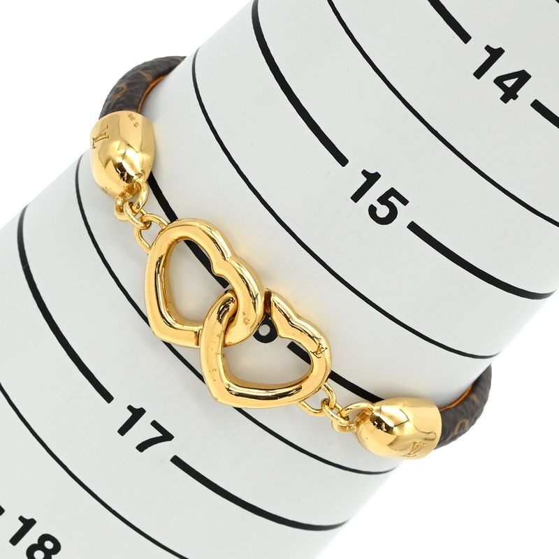 Louis Vuitton Bracelet Say Yes Monogram Canvas Monogram Gold Hardware Brown