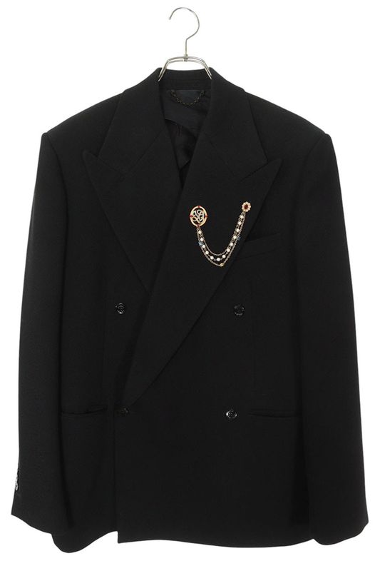 Louis Vuitton Rm241 GRN Hqj63e Double Breasted Tailored Wool Jacket Men's 52