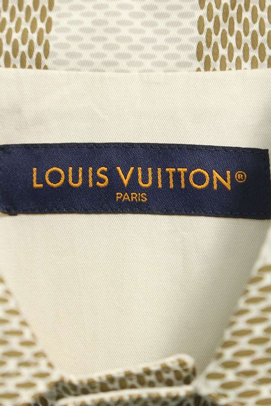 Louis Vuitton 24SS Rm241 HQX Hqs65e Damier Cotton Over Long Sleeve Shirt Men's S