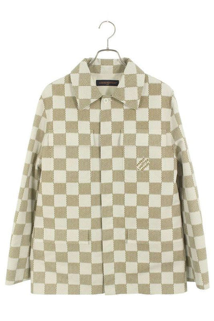 Louis Vuitton 24SS Rm241 HQX Hqs65e Damier Cotton Over Long Sleeve Shirt Men's S