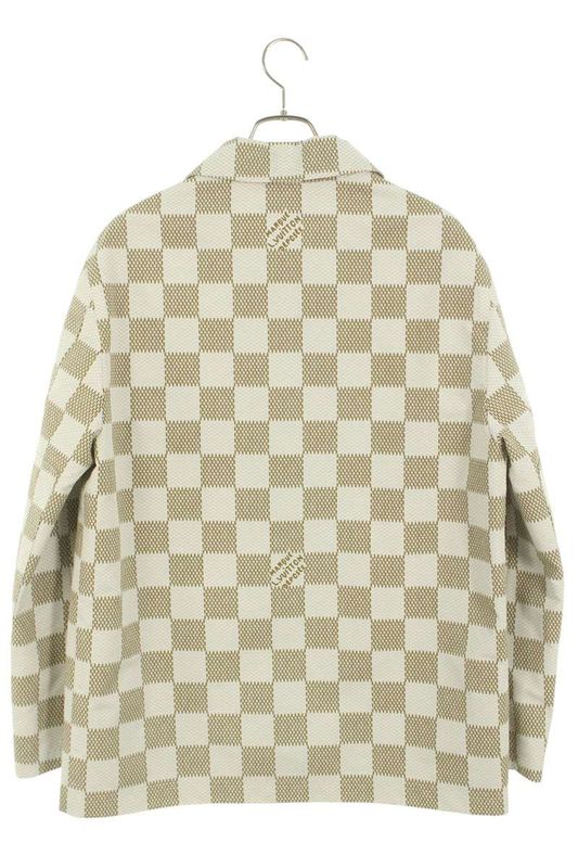 Louis Vuitton 24SS Rm241 HQX Hqs65e Damier Cotton Over Long Sleeve Shirt Men's S