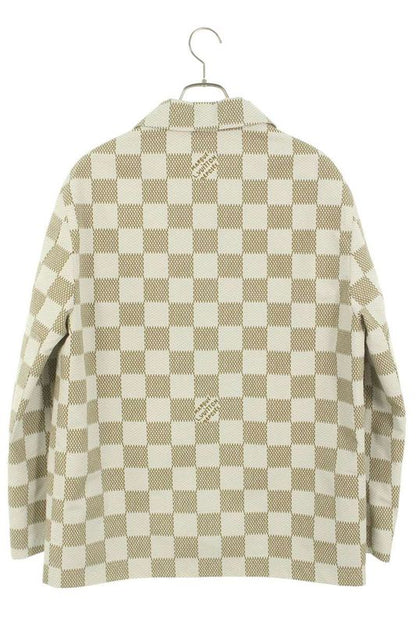Louis Vuitton 24SS Rm241 HQX Hqs65e Damier Cotton Over Long Sleeve Shirt Men's S
