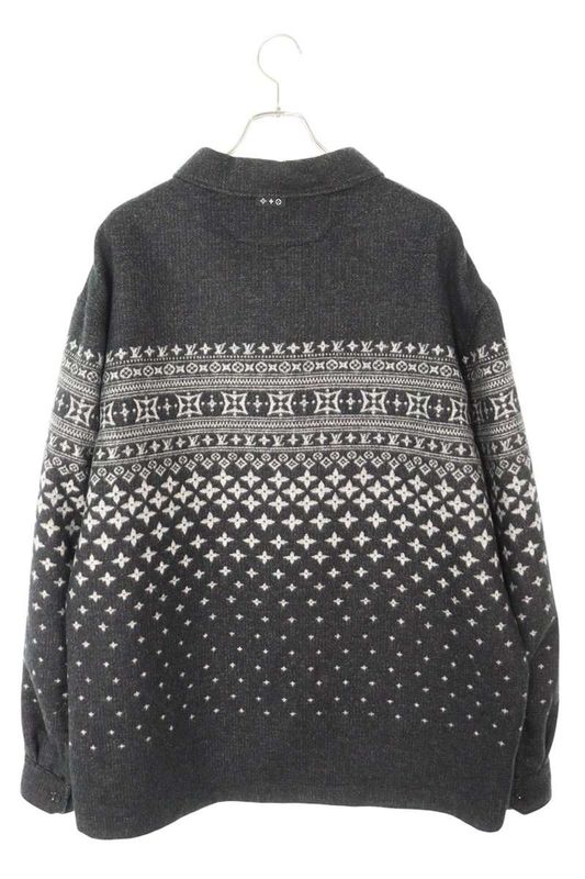 Louis Vuitton 25SS Rm251m QME Hss29w LV Fair Isle Jacquard Shirt Blouson Men 5L