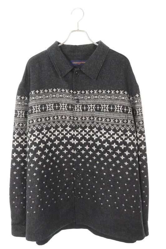 Louis Vuitton 25SS Rm251m QME Hss29w LV Fair Isle Jacquard Shirt Blouson Men 5L