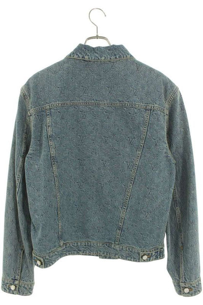 Louis Vuitton 25SS Rm251q UZD Hra79w Monogram Pearl Button Denim Jacket Men 48