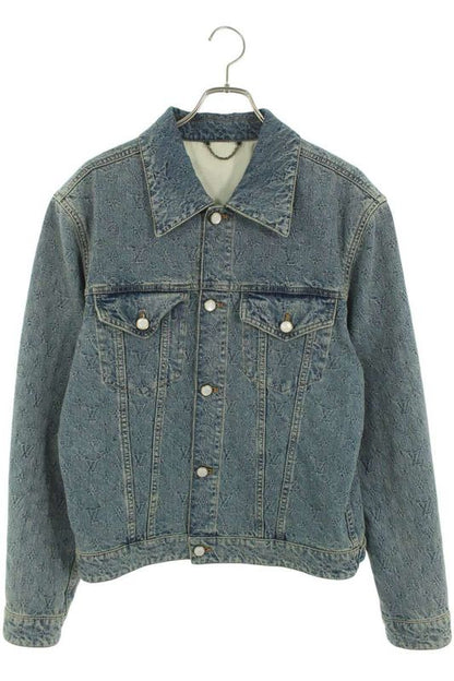 Louis Vuitton 25SS Rm251q UZD Hra79w Monogram Pearl Button Denim Jacket Men 48