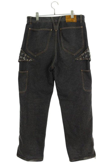 Louis Vuitton 23AW Rm232 Y92 Hpd92w Monogram Flower Denim Pants Men's 32