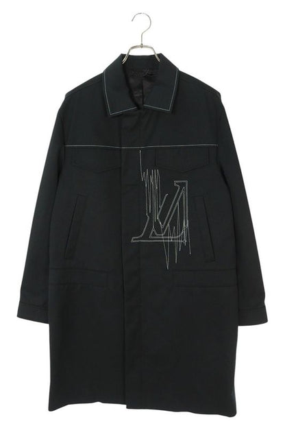 Louis Vuitton 23SS Rm2319 RM6 Hoc02e LV Embroidered Zip Coat Men 44