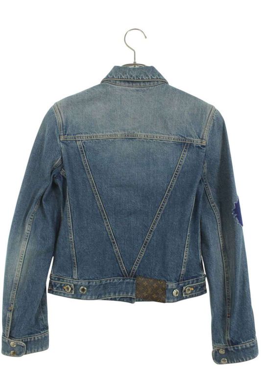 Louis Vuitton X Yayoi Kusama Rw232j GM1 Foja53 Multi-wappen Denim Jacket Women