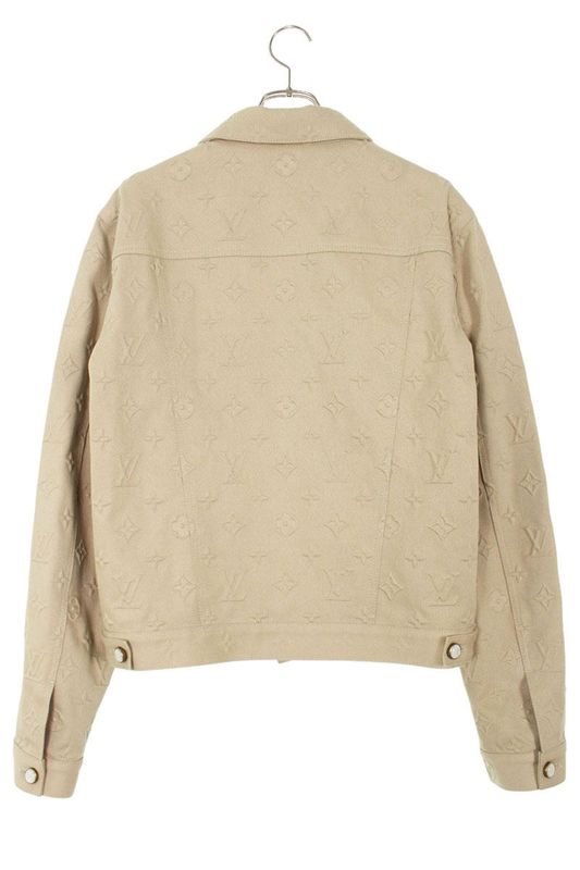 Louis Vuitton Rm251m TNI Hsa87w Monogram Embossed Denim Jacket Men's 48