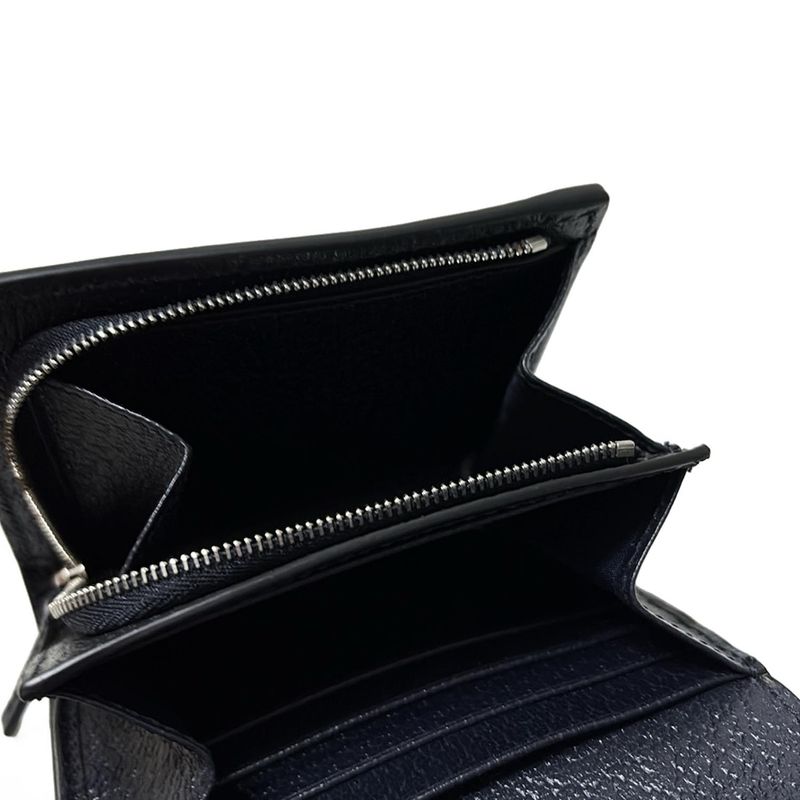 Gucci Bifold Wallet Ophidia 598662 Ivory X Dark Navy X Red Leather