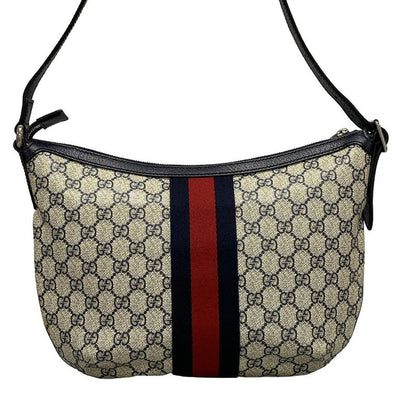 Gucci Shoulder Bag Ophidia GG Small Shoulder Bag 598125 Ivory X Dark Navy X Red