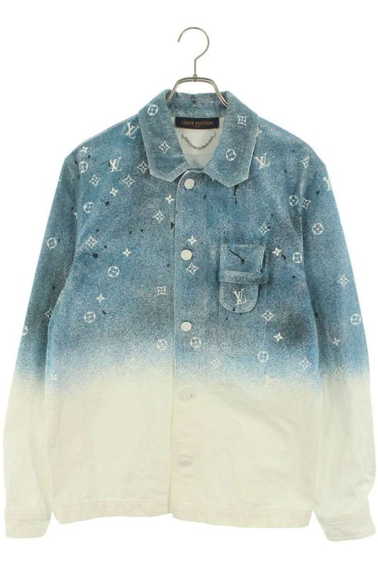 Louis Vuitton 20SS Rm201m QYZ His09w Monogram Gradient Long Sleeve Shirt Men's M