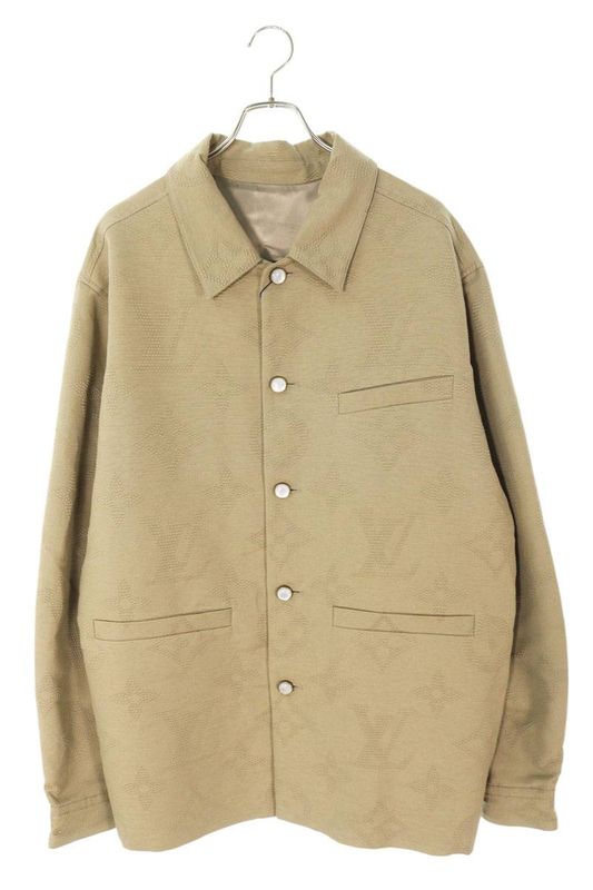 Louis Vuitton 25SS Rm251m SYW Hsb83w Monogram Embroidered Overshirt Blouson