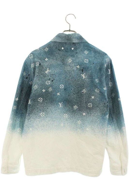 Louis Vuitton 20SS Rm201m QYZ His09w Monogram Gradient Denim Long Sleeve Shirt