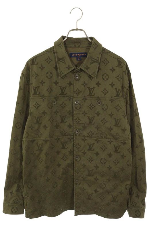 Louis Vuitton 23AW Rm232q 26 Hpb45w Monogram Cotton Overshirt Blouson Men's XL