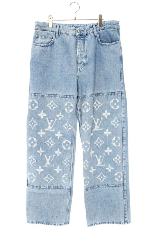 Louis Vuitton 25SS Rm251mm (9.88in) PNB Hsd18w Monogram Skate Denim Pants Men's