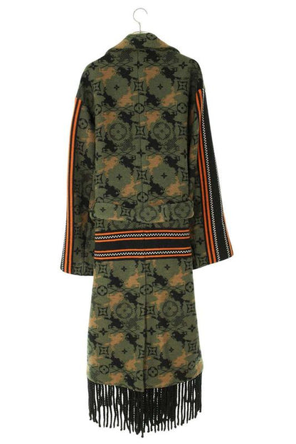 Louis Vuitton 24AW Jacquard Double Face Wool Blanket Coat Belted Jacquard
