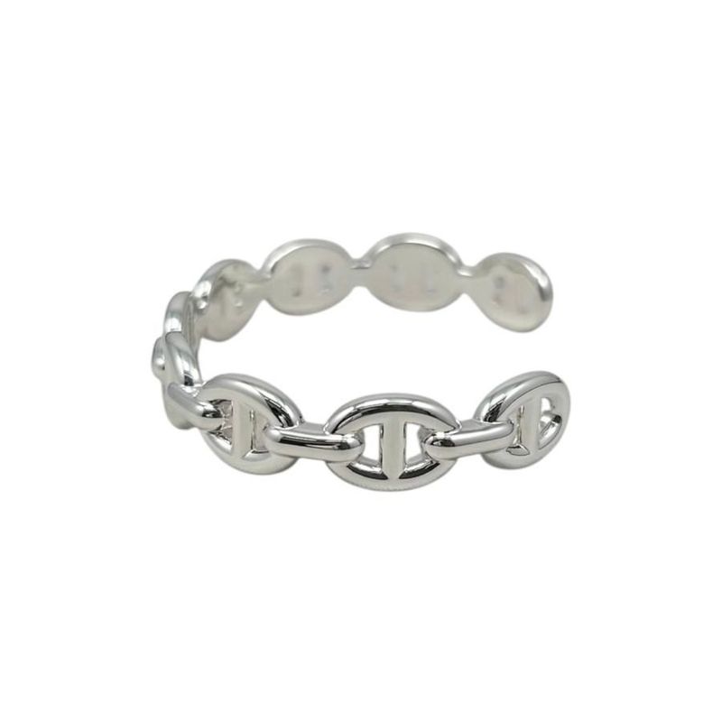 Hermes Bracelet Chaine D'ancre Anchene Bangle Sh Size Ag925 Silver Hermes