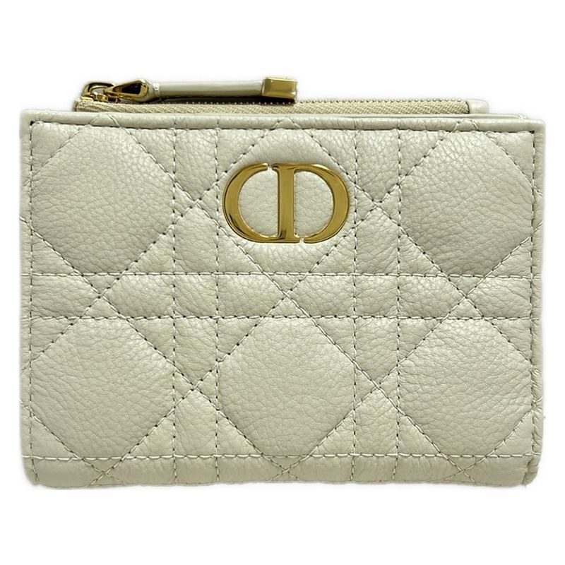Dior/christian Dior Bifold Wallet Like Dior Caro Dalia S5173uwhc_m49u Ivory